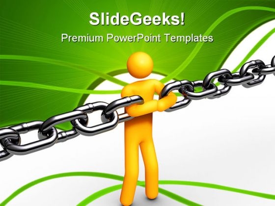 Chain Link Communication PowerPoint Themes And PowerPoint Slides 0911