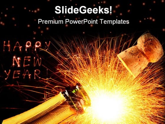 Champagne With Fireworks Festival PowerPoint Templates And PowerPoint Backgrounds 0611 Champagne With Fireworks Festival PowerPoint Templates And PowerPoint Backgrounds 0611