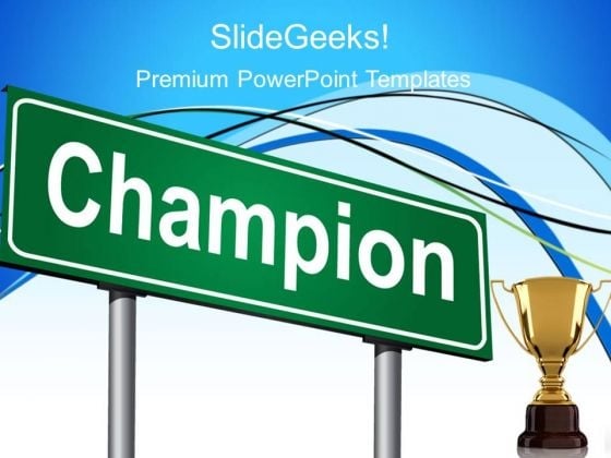 Champion Signpost Metaphor PowerPoint Templates And PowerPoint Themes 0212 Champion Signpost Metaphor PowerPoint Templates And PowerPoint Themes 0212