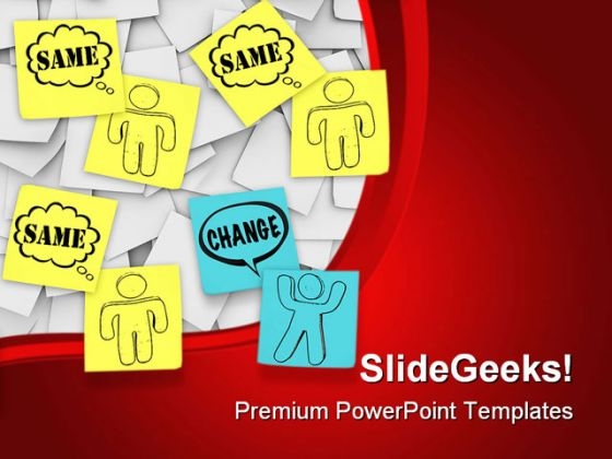 Change Same Sticky Notes Leadership PowerPoint Themes And PowerPoint Slides 0711 Change Same Sticky Notes Leadership PowerPoint Themes And PowerPoint Slides 0711