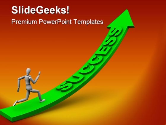 Chasing Success Business PowerPoint Background And Template 1210 Chasing Success Business PowerPoint Background And Template 1210