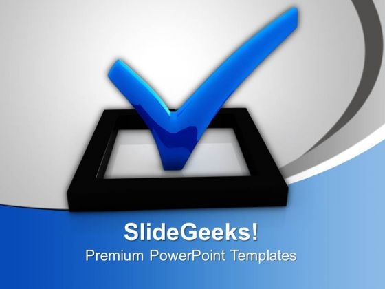 Check Box And Check Mark Marketing PowerPoint Templates And PowerPoint Themes 1012