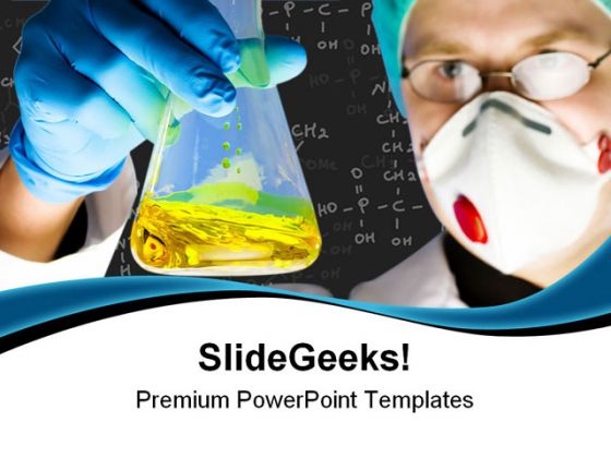 Chemist At Work Science PowerPoint Themes And PowerPoint Slides 0511
