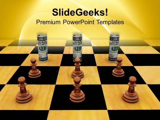 Chess Game With Dollars Success PowerPoint Templates And PowerPoint Themes 1112 Chess Game With Dollars Success PowerPoint Templates And PowerPoint Themes 1112
