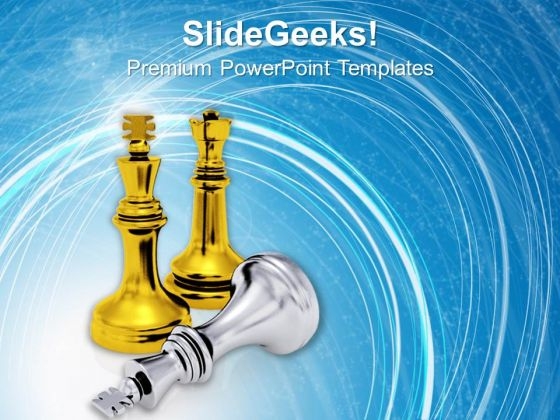 Chess King And Queen Business PowerPoint Templates And PowerPoint Themes 1012 Chess King And Queen Business PowerPoint Templates And PowerPoint Themes 1012