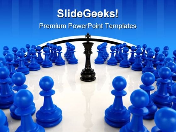 Chess King Surrounded Game PowerPoint Templates And PowerPoint Backgrounds 0211 Chess King Surrounded Game PowerPoint Templates And PowerPoint Backgrounds 0211