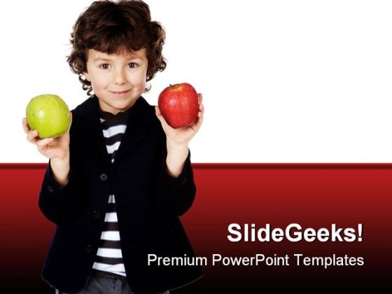 Child With Apple Food PowerPoint Themes And PowerPoint Slides 0511