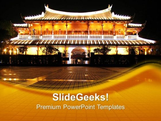 Chinese Pagoda Beauty PowerPoint Templates And PowerPoint Themes 0712