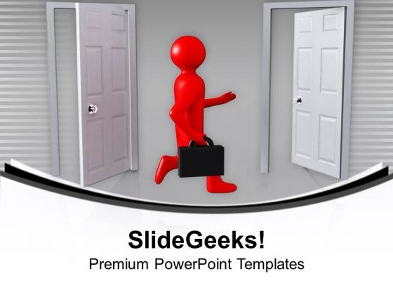 Choose The Right Door Of Opportunity PowerPoint Templates Ppt Backgrounds For Slides 0513 Choose The Right Door Of Opportunity PowerPoint Templates Ppt Backgrounds For Slides 0513