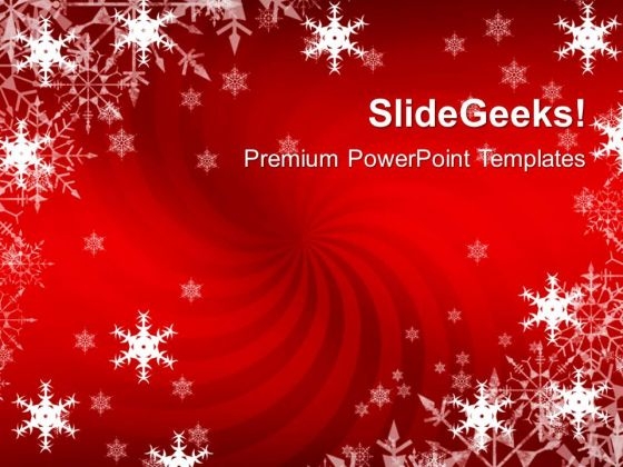 Christmas Background With Snowflakes PowerPoint Templates Ppt Backgrounds For Slides 1112