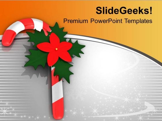 Christmas Candy Cane Holidays PowerPoint Templates Ppt Backgrounds For Slides 0113 Christmas Candy Cane Holidays PowerPoint Templates Ppt Backgrounds For Slides 0113