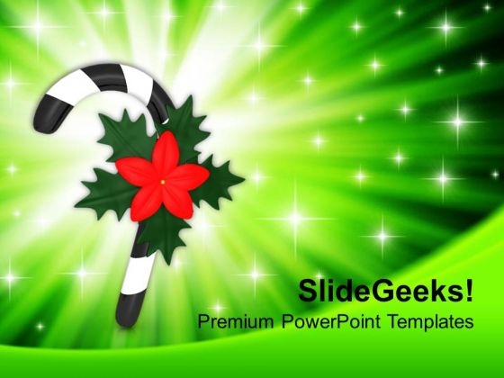 Christmas Candy Stick Holidays PowerPoint Templates Ppt Backgrounds For Slides 1212