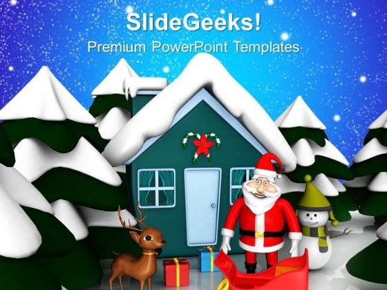 Christmas Eve Celebrations PowerPoint Templates Ppt Backgrounds For Slides  1212 - PowerPoint Templates