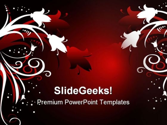 Christmas Floral Abstract PowerPoint Templates And PowerPoint Backgrounds 0511