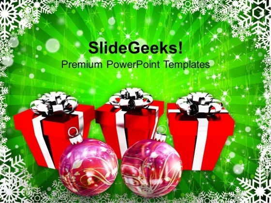 Christmas Gift Box With Decoration Festival PowerPoint Templates Ppt Backgrounds For Slides 1112 Christmas Gift Box With Decoration Festival PowerPoint Templates Ppt Backgrounds For Slides 1112