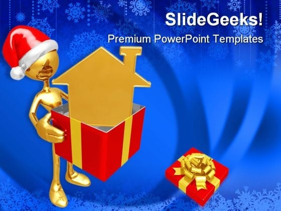 Christmas Gift Golden Home Festival PowerPoint Templates And PowerPoint Backgrounds 0611 Christmas Gift Golden Home Festival PowerPoint Templates And PowerPoint Backgrounds 0611