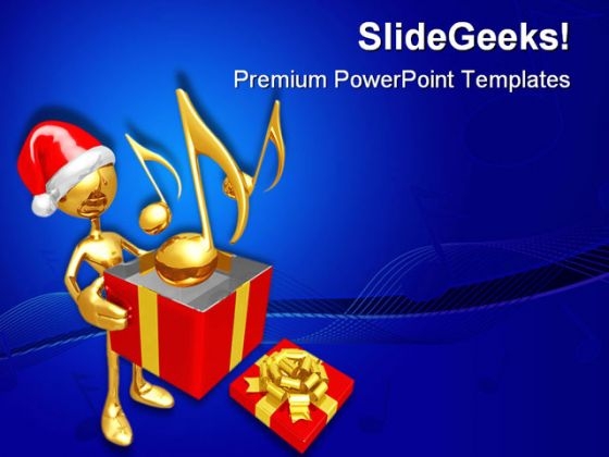 Christmas Gift Music PowerPoint Themes And PowerPoint Slides 0711 Christmas Gift Music PowerPoint Themes And PowerPoint Slides 0711