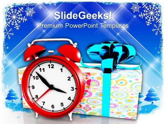 Christmas Gifts With Alarm Clock Festival PowerPoint Templates And PowerPoint Themes 1112 Christmas Gifts With Alarm Clock Festival PowerPoint Templates And PowerPoint Themes 1112