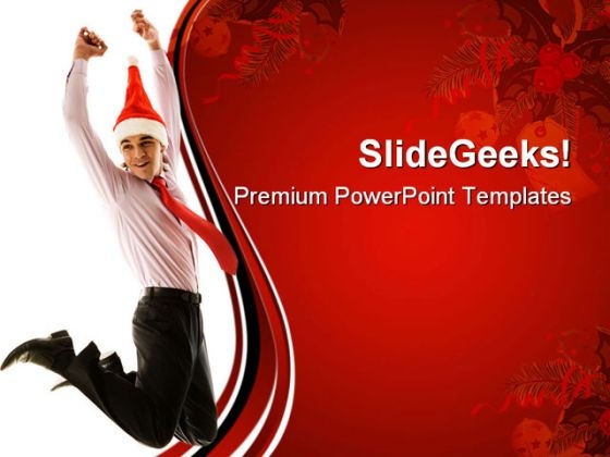 Christmas Joy Jump Business PowerPoint Templates And PowerPoint Backgrounds 0611 Christmas Joy Jump Business PowerPoint Templates And PowerPoint Backgrounds 0611