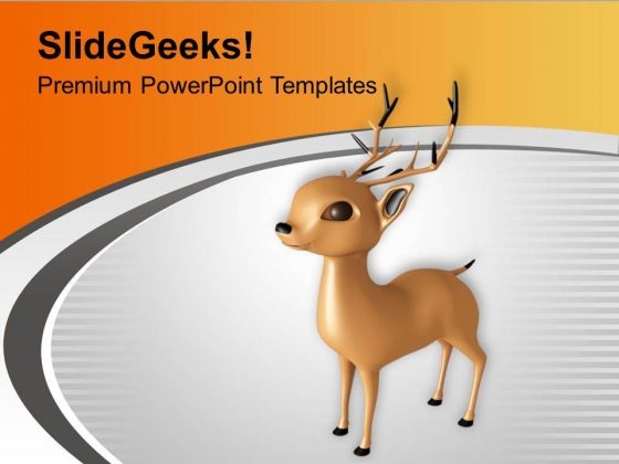 Christmas Reindeer Winter Holidays PowerPoint Templates Ppt Backgrounds For Slides 0113 Christmas Reindeer Winter Holidays PowerPoint Templates Ppt Backgrounds For Slides 0113