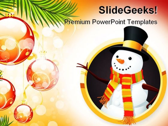Christmas Snowman Festival PowerPoint Themes And PowerPoint Slides 0811 Christmas Snowman Festival PowerPoint Themes And PowerPoint Slides 0811