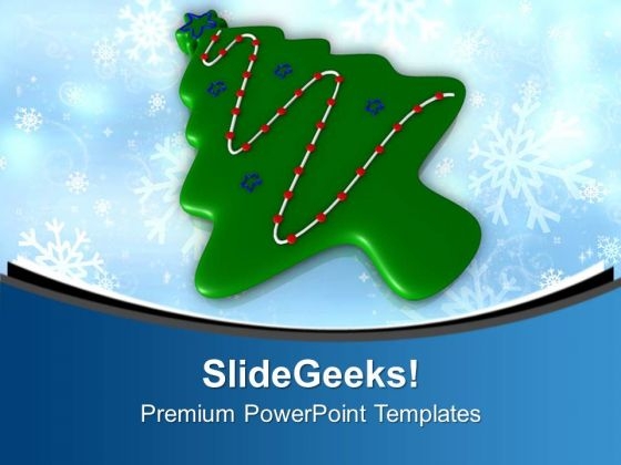 Christmas Tree In Form Of Cookie PowerPoint Templates Ppt Backgrounds For Slides 0113