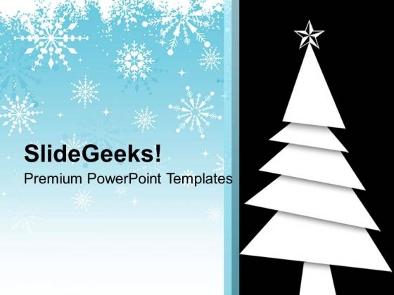 Christmas Tree With Winter Background PowerPoint Templates Ppt Backgrounds For Slides 0113 Christmas Tree With Winter Background PowerPoint Templates Ppt Backgrounds For Slides 0113