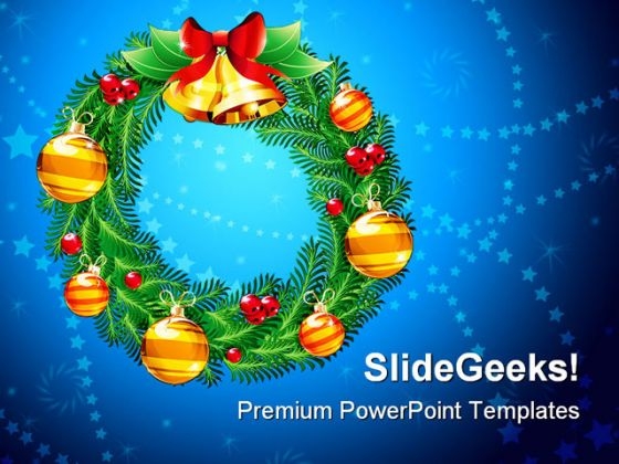 Christmas Wreath Holidays PowerPoint Backgrounds And Templates 1210 Christmas Wreath Holidays PowerPoint Backgrounds And Templates 1210