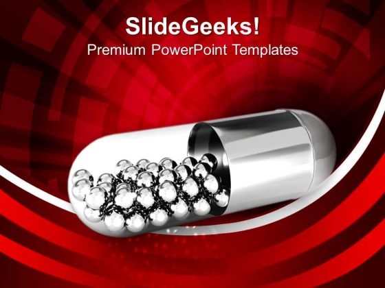 Chrome Capsule Health Theme PowerPoint Templates Ppt Backgrounds For Slides 0413 Chrome Capsule Health Theme PowerPoint Templates Ppt Backgrounds For Slides 0413