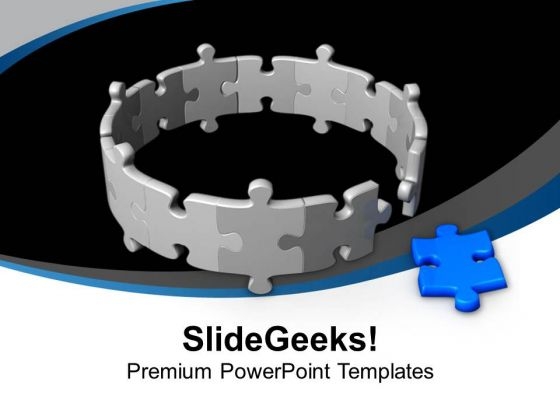 Circle Of Blue Jigsaw Puzzle Leadership PowerPoint Templates Ppt Backgrounds For Slides 0413 Circle Of Blue Jigsaw Puzzle Leadership PowerPoint Templates Ppt Backgrounds For Slides 0413