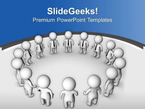 Circle Of Business People PowerPoint Templates Ppt Backgrounds For Slides 0713