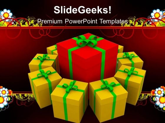 Circle Of Gift Boxes Beauty PowerPoint Templates And PowerPoint Themes 0912 Circle Of Gift Boxes Beauty PowerPoint Templates And PowerPoint Themes 0912