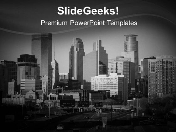 City View From Sky PowerPoint Templates Ppt Backgrounds For Slides 0613