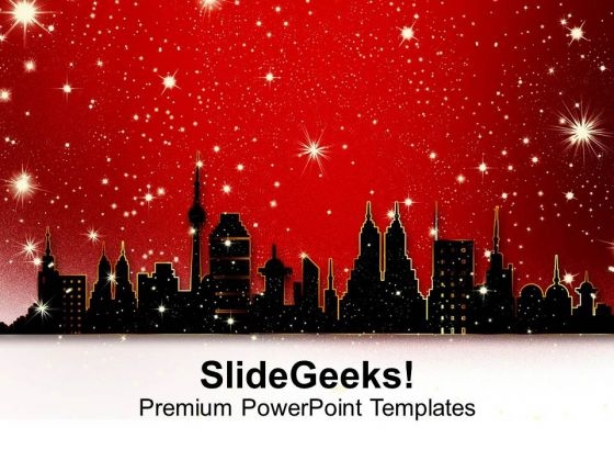 City View With Snow Background PowerPoint Templates Ppt Backgrounds For Slides 0513 City View With Snow Background PowerPoint Templates Ppt Backgrounds For Slides 0513