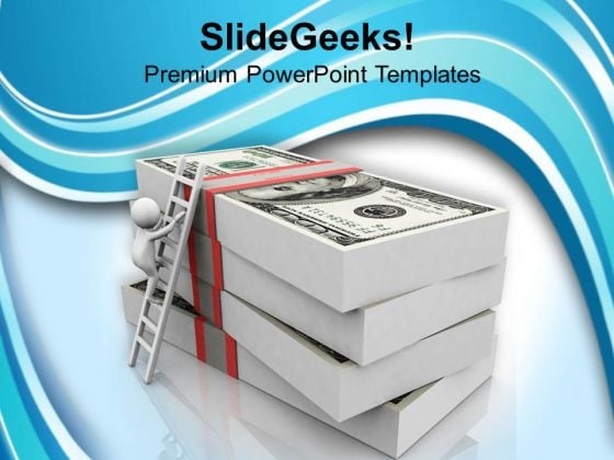 Climb The Ladder To Reach To Top For Success PowerPoint Templates Ppt Backgrounds For Slides 0713 Climb The Ladder To Reach To Top For Success PowerPoint Templates Ppt Backgrounds For Slides 0713