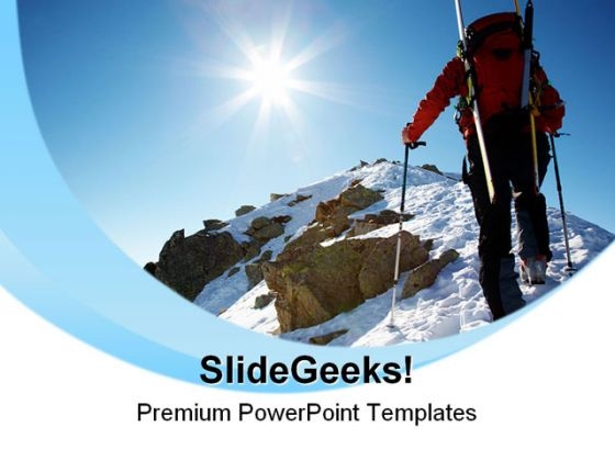 Climber Man Vacation PowerPoint Templates And PowerPoint Backgrounds 0611 Climber Man Vacation PowerPoint Templates And PowerPoint Backgrounds 0611