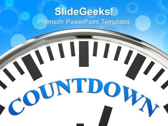 Clock With Word Countdown Time Planning PowerPoint Templates And PowerPoint Themes 0812