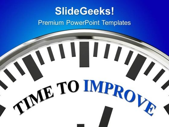 Clock With Word Time To Improve PowerPoint Templates Ppt Backgrounds For Slides 0213 Clock With Word Time To Improve PowerPoint Templates Ppt Backgrounds For Slides 0213