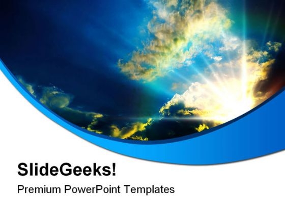 Cloud Sky With Rays Nature PowerPoint Themes And PowerPoint Slides 0711 Cloud Sky With Rays Nature PowerPoint Themes And PowerPoint Slides 0711