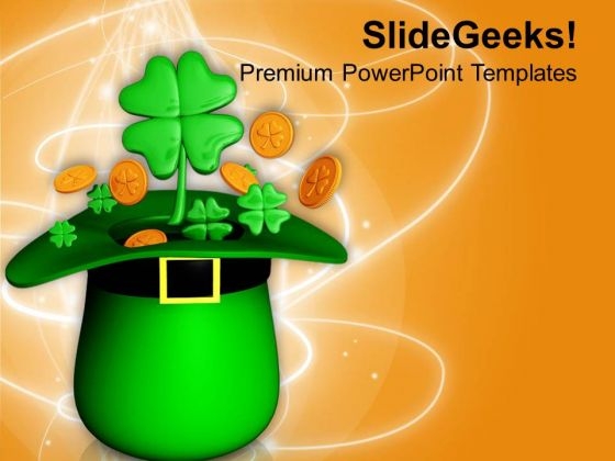 Clove And Hat For Patrick Day PowerPoint Templates Ppt Backgrounds For Slides 0713 Clove And Hat For Patrick Day PowerPoint Templates Ppt Backgrounds For Slides 0713