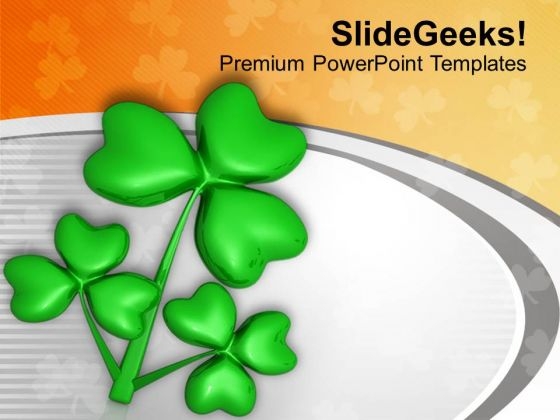 Clover Leaf With Abstract Background PowerPoint Templates Ppt Backgrounds For Slides 0713 Clover Leaf With Abstract Background PowerPoint Templates Ppt Backgrounds For Slides 0713