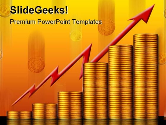 Coin And Arrow Business PowerPoint Template 1110 Coin And Arrow Business PowerPoint Template 1110