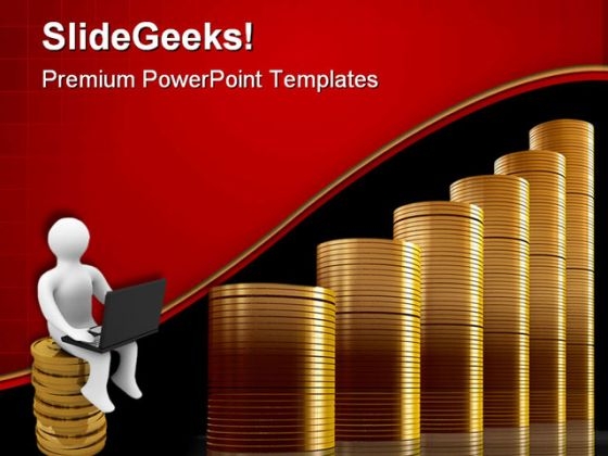 Coins Graph Business PowerPoint Templates And PowerPoint Backgrounds 0511