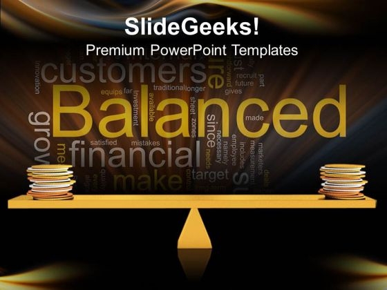 Coins On Balance Finance PowerPoint Templates And PowerPoint Themes 0812