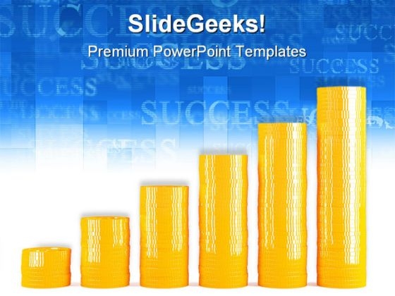 Coins Stairs Business PowerPoint Templates And PowerPoint Backgrounds 0511