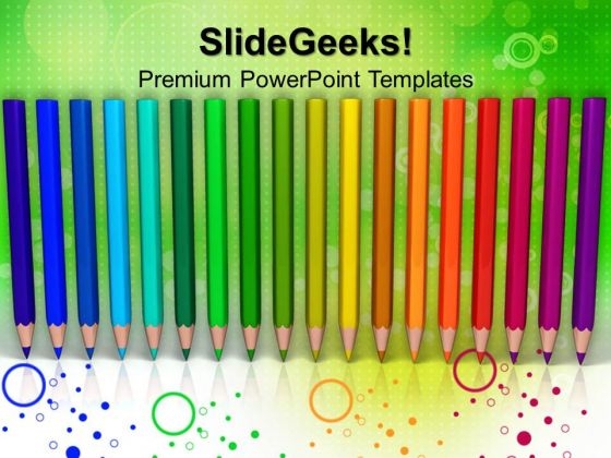 Color Pencils Art Education PowerPoint Templates And PowerPoint Themes 1012