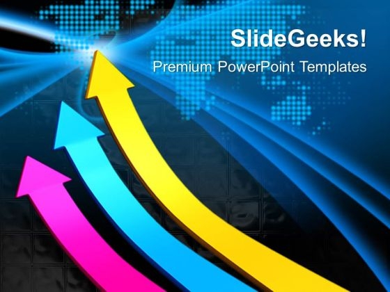 Colored Arrows Business Growth PowerPoint Templates And PowerPoint Themes 1012 Colored Arrows Business Growth PowerPoint Templates And PowerPoint Themes 1012