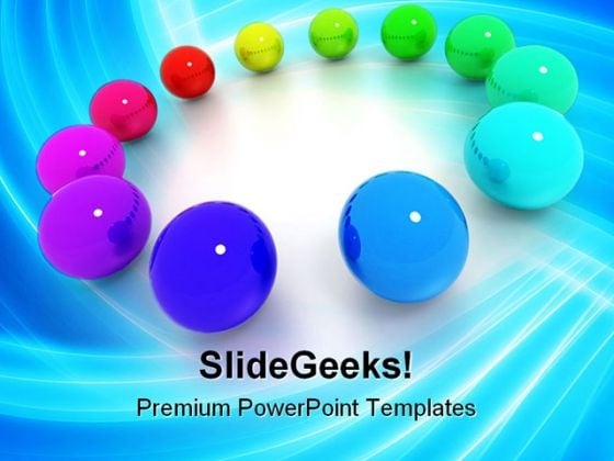Colored Billiard Balls Shapes PowerPoint Templates And PowerPoint Backgrounds 0311