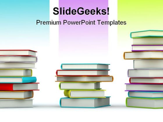Colored Books Education PowerPoint Themes And PowerPoint Slides 0611 Colored Books Education PowerPoint Themes And PowerPoint Slides 0611