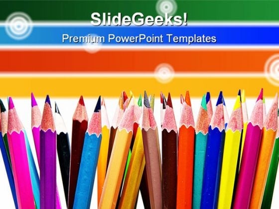 Colored Pencils02 Education PowerPoint Templates And PowerPoint Backgrounds 0311